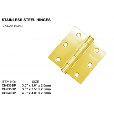 Creston CH630BP Stainless Steel Hinges  Size:3.0" x 3.0" x 2.0 mm